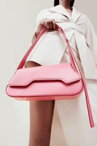 Pink leather ThePluto bag - Santoni - editorial