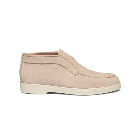 Women&rsquo;s pink suede desert boot - Santoni - 1