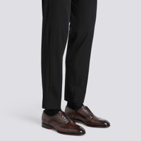 Men's dark brown leather Oxford shoe - Santoni - 2
