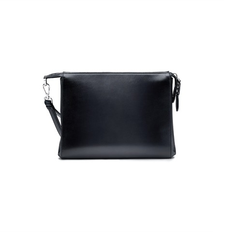 حافظة مستندات من الجلد بلون أسود - Santoni - 4