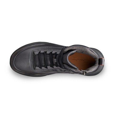 Men's grey leather Easy Bounce Mountain sneaker - Santoni - 4