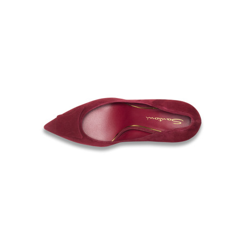 Women's burgundy suede high-heel Santoni Sibille pump - Santoni - 5