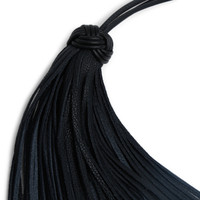 Black leather tassel charm - Santoni - 2