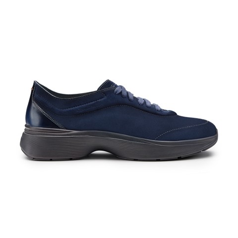Men's blue suede Easy Bounce sneaker - Santoni - 1