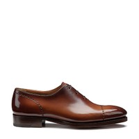 Men's brown leather Oxford lace-up - Santoni - 1