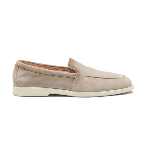 Men's beige suede loafer - Santoni - 1