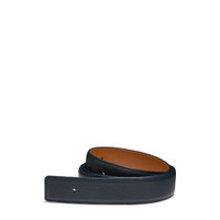 Blue tumbled leather belt strap - Santoni - 1