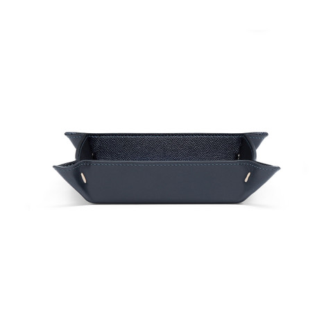 Blue saffiano leather change tray - Santoni - 1