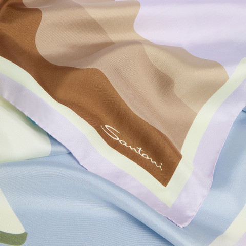 Multicolored silk scarf - Santoni - 2