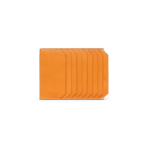 Orange tumbled leather document holder - Santoni - 1