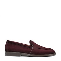 Men's burgundy suede loafer - Santoni - 1