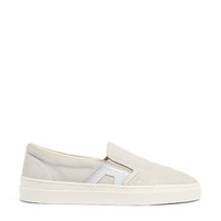 Men's grey suede slip-on sneaker - Santoni - 1
