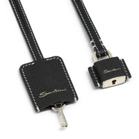 Black leather lock charm - Santoni - 2