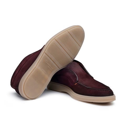 Men's burgundy suede desert boot - Santoni - 3