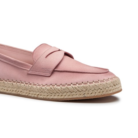Women's pink suede espadrillas - Santoni - 5