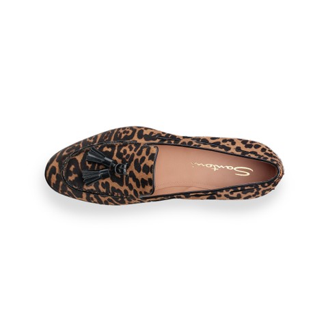 Women's cavallino leather tassel loafer - Santoni - 4