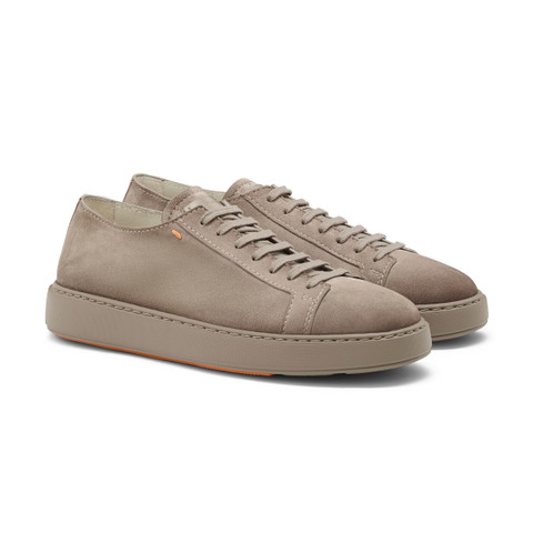 Men's grey suede sneaker - Santoni - 3