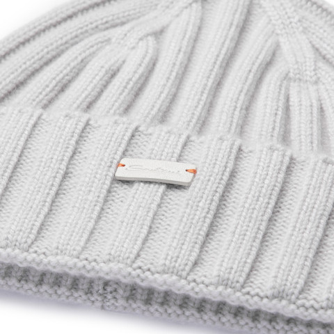 White cashmere beanie - Santoni - 3