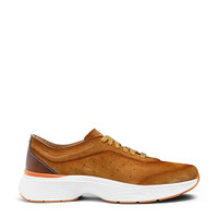Men's light brown suede and leather Easy Bounce sneaker - Santoni - 1