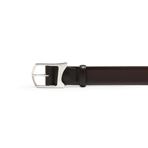 Men's dark brown leather adjustable belt - Santoni - 2