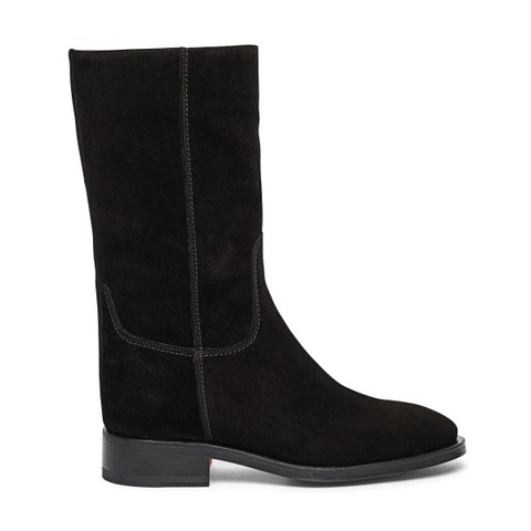 Women's black suede ankle boot - Santoni - 1