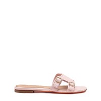 Women's pink leather Didi slide sandal - Santoni - 1