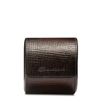 Brown printed leather small watch case - Santoni - 1