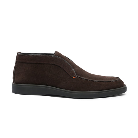 Men&rsquo;s brown suede desert boot - Santoni - 1