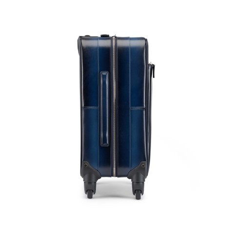 Blue leather travel suitcase - Santoni - 2