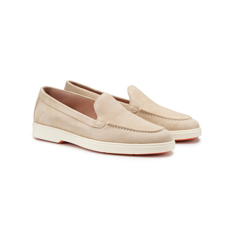 Women's pink suede loafer - Santoni - 3