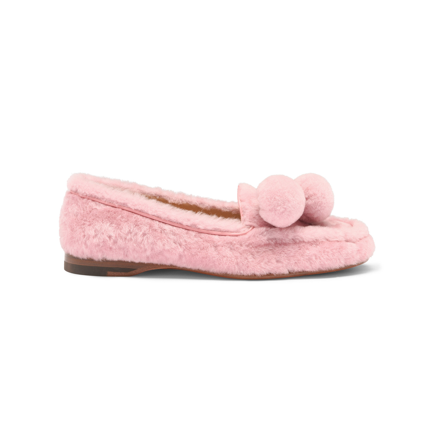 Santoni Mocassino Andrea da donna in pelliccia rosa