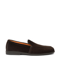 Dunkelbraune Loafer für Herren aus Wildleder - Santoni - 1