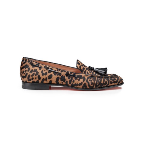 Women's cavallino leather tassel loafer - Santoni - 1