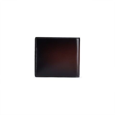 Portefeuille en cuir brun fonc&eacute; - Santoni - 3