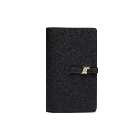 Black tumbled leather document holder - Santoni - 1