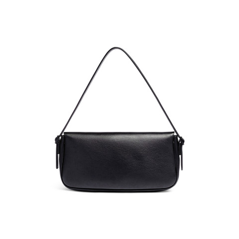 Schwarze Schultertasche aus Leder - Santoni - 4