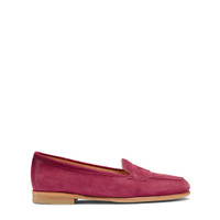 Women's red suede Carla loafer - Santoni - 1