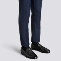 Schwarzer Leder-Carlo-Pennyloafer für Herren - Santoni - 2