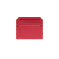 Red tumbled leather credit card holder - Santoni - 2