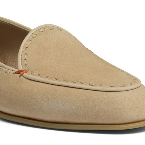 Women's beige suede loafer - Santoni - 6