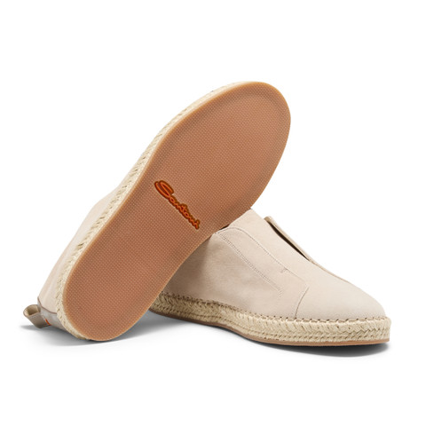 Espadrillas da uomo in suede beige - Santoni - 4