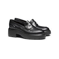 Mocassino penny Easy da donna in pelle nera - Santoni - 2