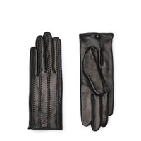 Black leather gloves - Santoni - 1