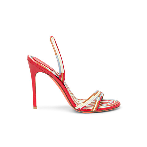 Women's multicolor leather high-heel sandal - Santoni - 1