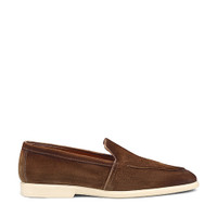 Men's brown suede loafer - Santoni - 1