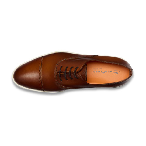Men's brown leather Oxford shoe - Santoni - 5