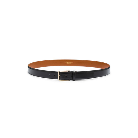 Grey leather adjustable belt - Santoni - 3