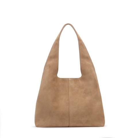 Beige suede shoulder bag - Santoni - 4