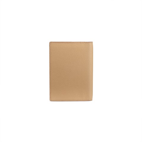 Beige tumbled leather passport case - Santoni - 4
