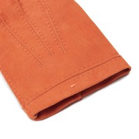 Orange suede gloves - Santoni - 2